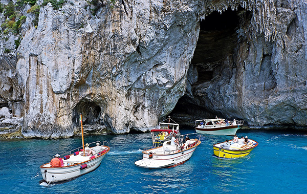 Sailboats and grotto